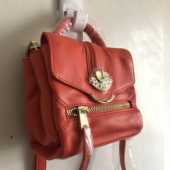 Cynthia Rowley Bright Red-Orange Mini Crossbody Ba - Picture 5 of 8